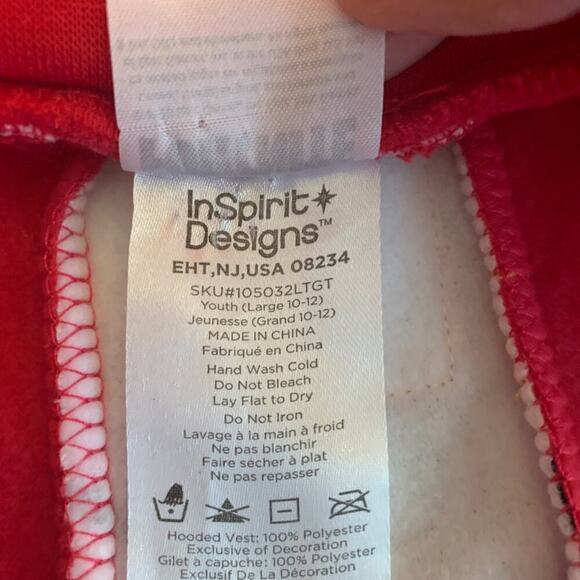 FORTNITE Girl’s Pink/Black Sweatshirt Hooded Zip Up Vest / Size: Large 10-12 - Picture 3 of 12